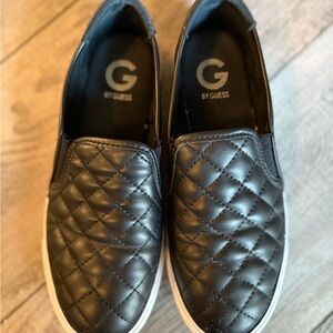 G by Guess Black Quilted Slip-On Sneakers